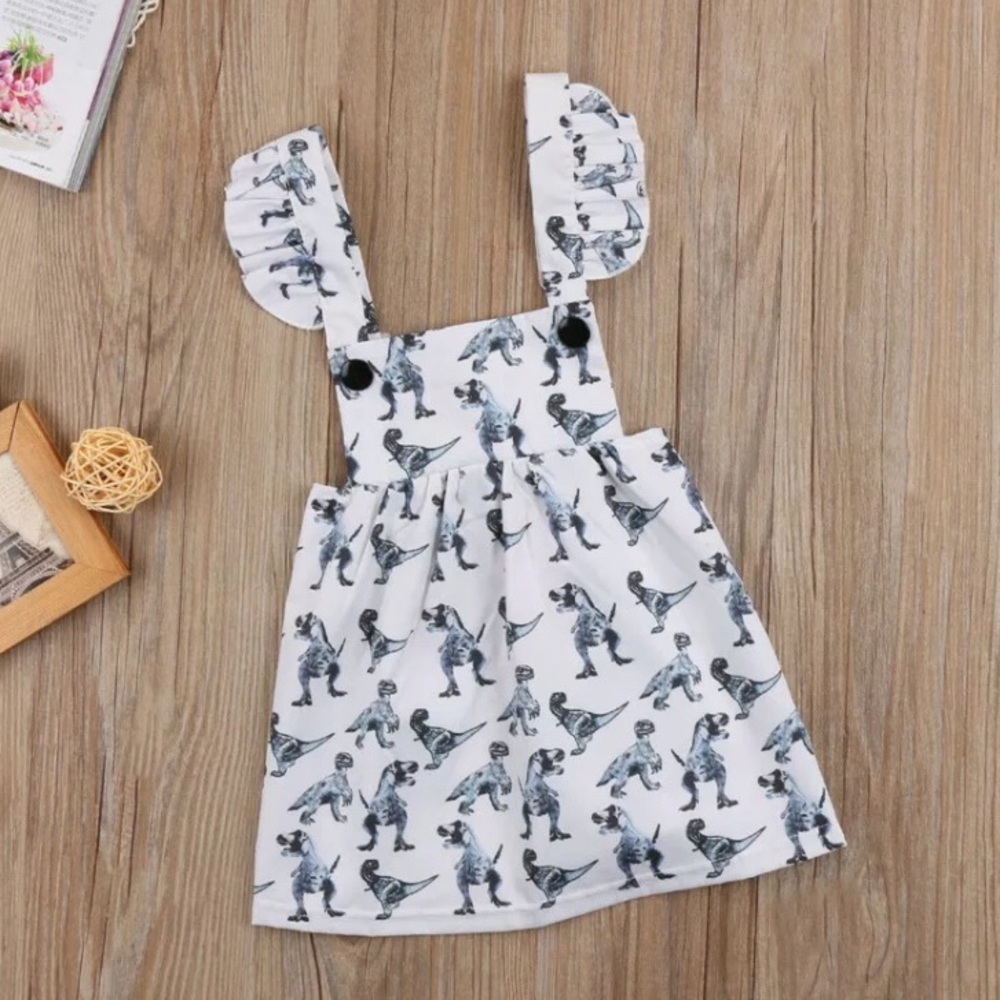 T-Rex Dino baby girl dress - Picture 1 of 5